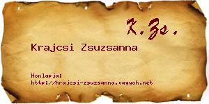 Krajcsi Zsuzsanna névjegykártya